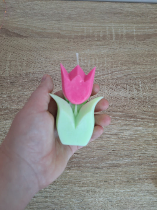 Bougie moulée tulipe